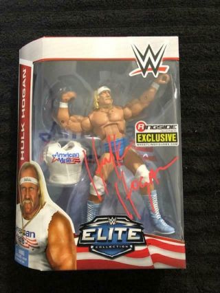 Hulk Hogan Autographed Wwe Mattel Elite Hulk Hogan American Made Ringside Xclsv