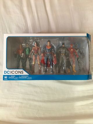 Dc Icons Universe Rebirth Justice League 7 - Pack Figure Set
