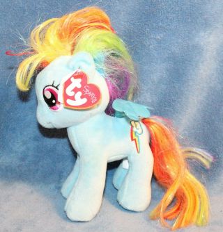 Ty Beanie Babies My Little Pony Rainbow Dash Sparkle 7 "