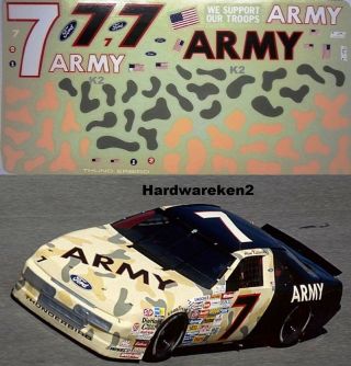 Nascar Decal 7 Army 1991 Thunderbird Daytona 500 Scheme - Alan Kulwicki