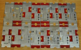 16 Duplicate Bridge Boards,  J R Aluminum,  1 - 8 And 25 - 32