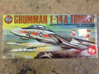 Khs - 1/72 Airfix Model Kit 05013 Grumman F - 14a Tomcat (started)