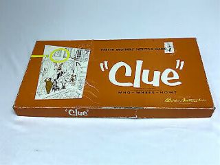 Vintage 1956 Clue Board Game Parker Brothers 99 Complete Priority