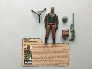 Hasbro 1984 GI Joe Roadblock Heavy Machine Gunner Complete ARAH File Card 3