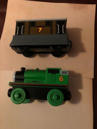 2003 Thomas And Friends Wooden Railway Percy & Toby Engines