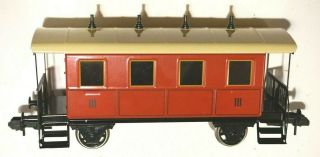 Marklin Maxi Metal 1 Gauge Red Third Class Passenger Car