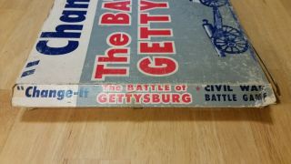 Civil War Battle of Gettysburg Change - it Board Game 1959 WF Gebhardt 5