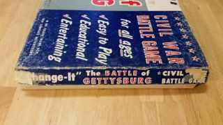 Civil War Battle of Gettysburg Change - it Board Game 1959 WF Gebhardt 6