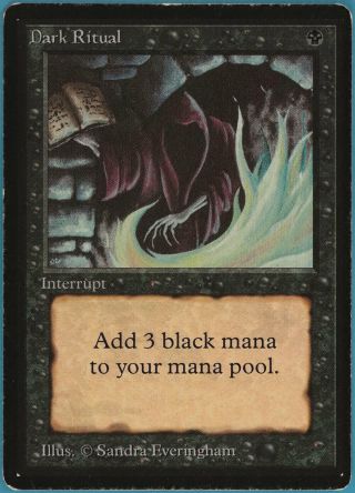 Dark Ritual Beta Heavily Pld Black Common Magic Gathering Card (37327) Abugames