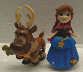 Disney Princess Little Kingdom Frozen Anna & Sven Mini Doll Figurine 9pc Toy Set