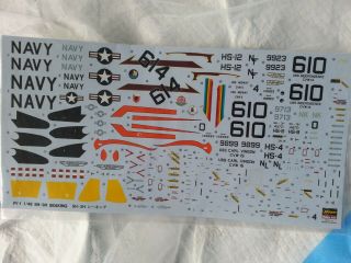 Decal Sheet For Sea King Helicopter By Hasegawa In 1/48 Scale