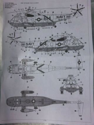 Decal sheet for SEA KING Helicopter by Hasegawa in 1/48 scale 2