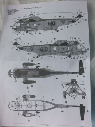 Decal sheet for SEA KING Helicopter by Hasegawa in 1/48 scale 4