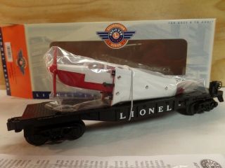 Lionel Train Lines Pwc 6500 Flat Car W/red & White Airplane Load W/box 6 - 29462