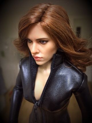 Scarlett Johansson 1/6 Black Widow 5.  0 Head Sculpt Fit 12  Hot Toys Phicen Body 5