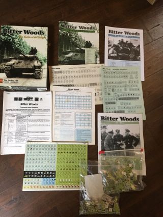 Avalon Hill WWII Bitter Woods Punched No Map 2