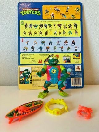 1990 Tmnt Teenage Mutant Ninja Turtles Mike,  The Sewer Surfer 100 Complete