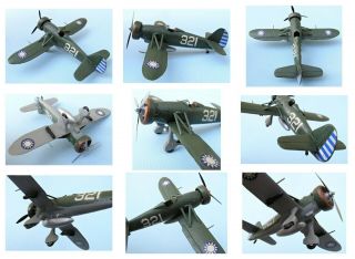 Fiction Plane,  Chinese Air Force,  1940,  scale 1/72,  Hand - made plastic model 2
