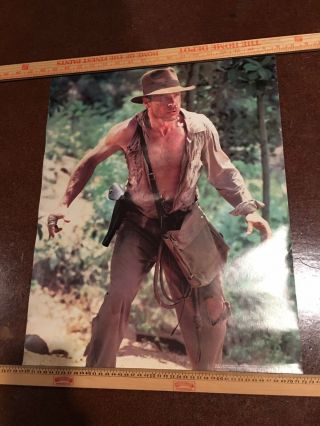 Vintage 1984 Indiana Jones Movie Promo Poster 17” X 22”
