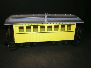 Kalamazoo G Gauge Virginia & Truckee Yellow Passenger Coach Lgb Type Coupler (h)
