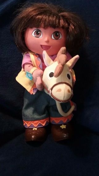 Fisher - Price Dora The Explorer Cowgirl Doll Talking Singing Galloping Horse