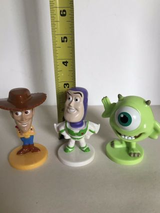 Disney Pixar Toy Story & Monsters Inc Mike & Woody & Buzz Bobble Head Kelloggs