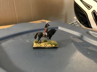 28mm Napoleonic British Officer 1st Foot Mounted Painted Colors