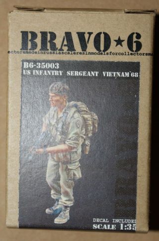 ▓▒░ Bravo 6 1/35 Resin Figure B6 - 35003 U.  S.  Infantry Sergeant,  Vietnam 68