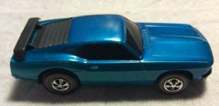 Vintage 1970 Hot Wheels Redline Sizzlers Blue Mustang - Runs 3