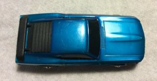 Vintage 1970 Hot Wheels Redline Sizzlers Blue Mustang - Runs 5