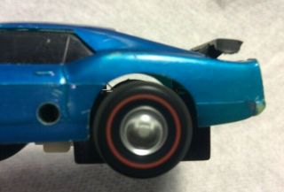 Vintage 1970 Hot Wheels Redline Sizzlers Blue Mustang - Runs 8