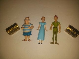 Peter Pan & Wendy And Smee Disney 3 1/2 Inch Action Figures