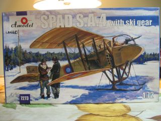 Amodel 1/72 Spad S.  A.  4 With Ski Gear 7273