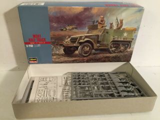 M3a1 Half Track Tank Model Kit Hasegawa 1:72 Scale 31106 Open Box Complete