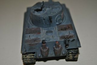 Wwii German Tiger,  Knocked Out.  Hole In Eng.  Comp.  And Turret.  1/72 Built
