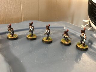 28mm Napoleonic French 17th Legere 5 Men Professionally Painted