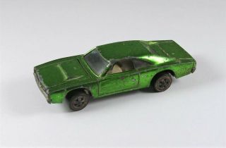 Vintage Mattel Redline Hotwheels Custom Dodge Charger Green Toy Car