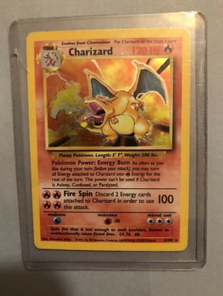 Charizard Pokémon Card - Base Set 4/102 Holo Foil Card