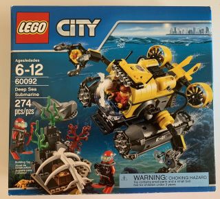 Lego City 60092 Deep Sea Explorers Submarine - Never Opened - Box Has Some Wear.