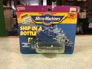1990 Galoob Micro Machines 7410 Ship In A Bottle 4 Uss Enterprise Moc