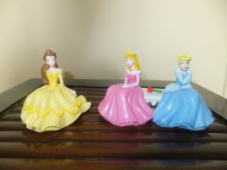 Disney Princess Cinderella Belle Aurora Birthday Figure Cake Topper Set Decopac