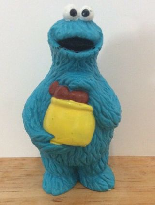 Vintage 1980’s Sesame Street Cookie Monster Pvc Figure Jim Henson