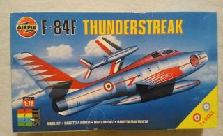 Airfix F - 84f Thunderstreak Fighter - Bomber,  1/72 Scale,  Italian Or Greek Decals,