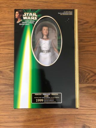 Nib Hasbro Star Wars Princess Leia Ceremonial Gown 1999 Portrait Edition Doll