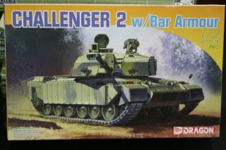 1/72 Dragon Challenger 2 W/bar Armour Detail British Main Battle Model Tank W/pe