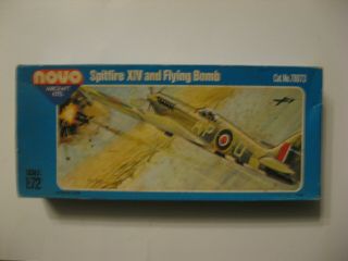 Novo 1/72 Scale Spitfire Xiv,  Flying Bomb - Complete In Opened Box - - - $5.  50 Ship