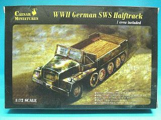 Caesar 7210 1/72 Scale Wwii German Sws Halftrack Truck Model Kit Exc