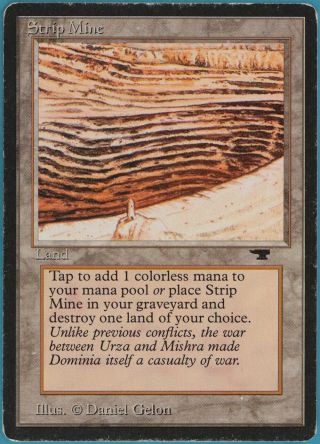 Strip Mine (d Tower) Antiquities Heavily Pld Land Uncommon Card (37309) Abugames
