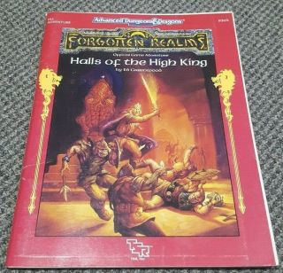 Halls Of The High King - Fa1 - Forgotten Realms Ad&d 2nd Edition Tsr 9301 W/map