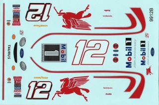 Nascar Decal 12 Mobile 1 25th Anniversary Mayfield 1999 - 1/24